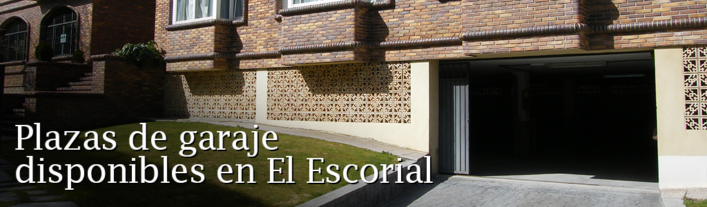 Alquiler de plazas de garaje en El Escorial